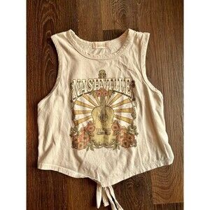 Altar'd State Tan Nashville Graphic Tank Top